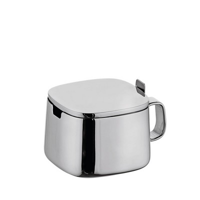 ALESSI Alessi-Sugar bowl in polished 18/10 stainless steel